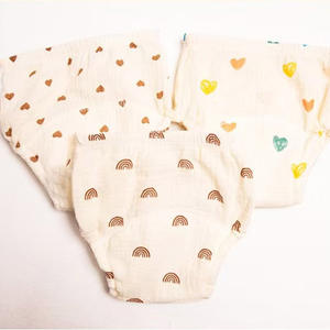 Celana katun Muslin kustom Crepe Premium dapat digunakan kembali celana latihan Toilet Toilet urin celana dalam inkontinensia celana pendek balita - Product Image 1