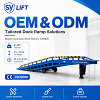 Rampe de quai hydraulique portable SY, rampe mobile pour conteneurs, plateforme de chargement pour chariot élévateur, équipement de chargement d'entrepôt
