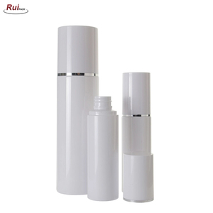 Botella de crema PET blanca opaca 80ml 100mL 120ml 150ml en forma de cilindro grande con tapa blanca para spray cosmético - Product Image 1
