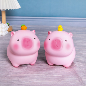 Tirelire Capybara Rose en PVC pour Enfants – Dépôt et Retrait Disponibles – Vente en Gros - Product Image 2