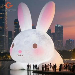 Iluminación Led Conejo de dibujos animados inflable Publicidad Linda Conejo inflable Modelo animal para Feria Comercial - Product Image 1