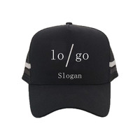 Gorras deportivas con sello bordado 3D de alta calidad, rayas laterales, 5 paneles, Unisex, perfil alto, gorras de camionero en blanco, venta al por mayor