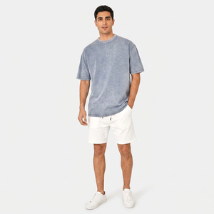 T-shirt personnalisé à l'acide, coupe classique pour homme, 100% coton, été, unisexe, streetwear décontracté, séchage rapide, respirant, col rond - Product Image 1