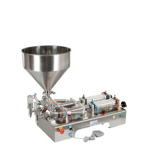 Máquina de llenado de pasta de cacahuete, achiot y miel de doble cabezal con mezclador o calentador - Product Image 2