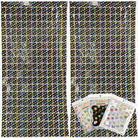 Rideau à franges en feuille d'aluminium imprimé étoiles, rideau de paillettes étoiles colorées, décor de toile de fond pour fête d'anniversaire et photomaton