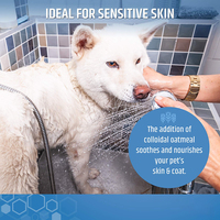 Shampooing pour chiens White Label, naturel, sans larmes, protéiné, éclaircissant, pour poils clairs, shampooing pour animaux de compagnie pour chiens et chats à poils noirs
