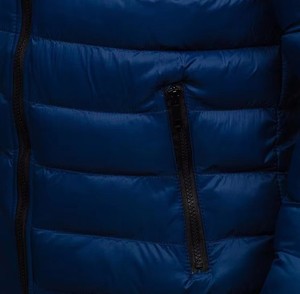 Veste d'hiver matelassée à capuche pour homme, fermeture éclair, coupe-vent, vêtement d'extérieur décontracté, rembourrage en polyester, coupe classique - Product Image 4