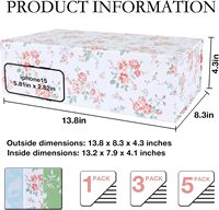 Boîte cadeau en papier kraft personnalisée, imprimé floral, emballage pliable avec fermeture magnétique pour parfum, bougie, artisanat