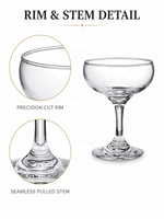 Verre à martini brillant de 150 ml, contourné, pour usage commercial, avec logo personnalisé, pour restaurants, bars, hôtels, événements de lancement