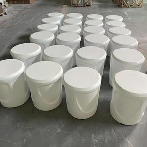 Modern FRP <b>Round</b> Side <b>Table</b> Contemporary White Accent End <b>Table</b> Small Coffee <b>Table</b> <b>for</b> Living Room Bedroom Hotel <b>Patio</b> Furniture - Product Image 6
