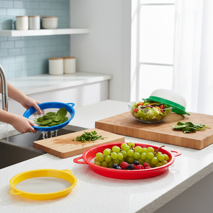 CASAMAX WL AK-6003 Scolapasta da Cucina in Plastica Resistente, Colino con Supporto, Ecologico, Moderno, Creativo, Premium, Colorato - Product Image 3