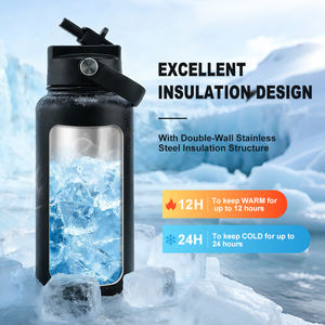 새로운 디자인 OEM 32온스 보온 물병 맞춤 로고 방진 푸시 슬라이드 뚜껑 스테인리스 스틸 진공 보온병 스포츠 물병 - Product Image 4