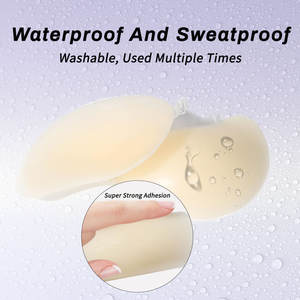 Coussinets d'allaitement solides ultra minces couvre-mamelons sans bretelles invisibles soutien-gorge Push up adhésif pour les seins affaissés accessoires de sous-vêtements - Product Image 4