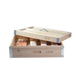 Cuiseur vapeur en bambou cubique avec support à desserts en bois Cuiseur vapeur carré en <span class=keywords><strong>sapin</strong></span> carré écologique en bois <span class=keywords><strong>d</strong></span>'<span class=keywords><strong>angle</strong></span> en aluminium - Product Image 3