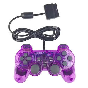 Transparent Wired Mando Game <b>Controller</b> with <b>Vibration</b> Motor for PS2 - Product Image 1