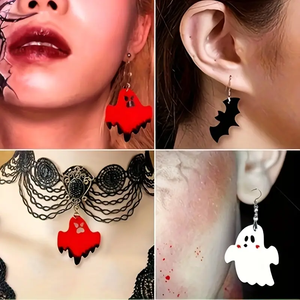 Ensemble de 3 pièces de <span class=keywords><strong>citrouille</strong></span>, chauve-souris, moule en silicone fantôme, bijoux en plâtre, boucles d'oreilles, pendentif, série Halloween, procédé à la résine époxy - Product Image 2