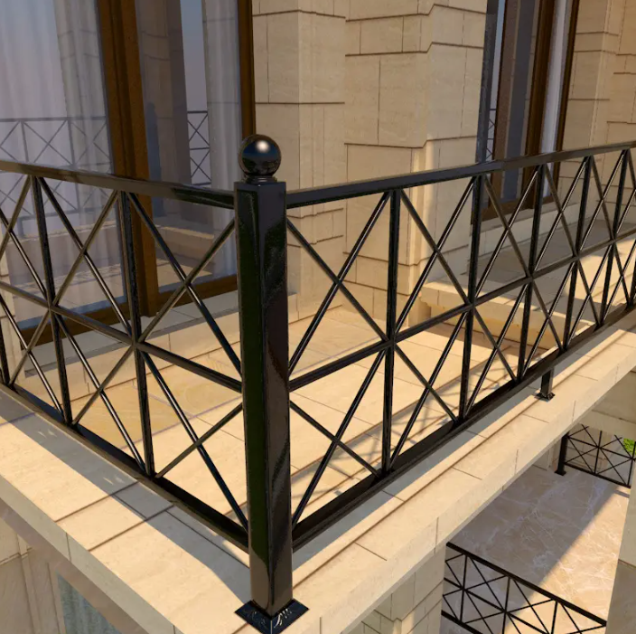 Custom Wrought Iron Fence Guardrail for
