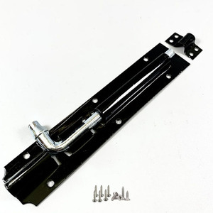 Loquet de porte en fer noir robuste pour portail en bois, quincaillerie de sécurité simple - Product Image 4