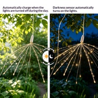 Guirlandes lumineuses suspendues style pissenlit, commande par bouton, 1 à 6 lumières LED, alimentées par énergie solaire, lumières décoratives