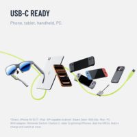 Lunettes AR XREAL Xbx A01+, écran grand format de 147 pouces pour films et jeux |   62g ultraléger, lumineux 1600 nit HDR10,50 °   FOV