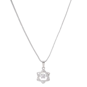 Collier pendentif de luxe style vintage pour femme, avec diamant scintillant, chaîne à maillons et design battement de cœur en zircon, idéal pour les fêtes et la Saint-Valentin - Product Image 1