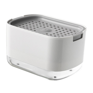 Dispensador de Jabón Blanco con Soporte para Esponja para Fregadero de Cocina, Fácil Instalación, Caja de 60 Unidades - Product Image 5