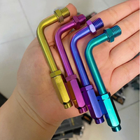 Gr5 titanio CNC 90 grados acelerador cable freno embrague cable ajustador piezas para motocicleta