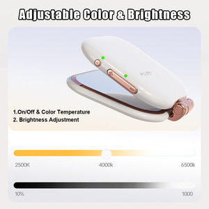 Lámpara de Escritorio Magnética Plegable de Aleación de Zinc con Luz para Selfies, para Grabación de Video, <span class=keywords><strong>Facetime</strong></span> y Estudio, con Espejo - Product Image 2