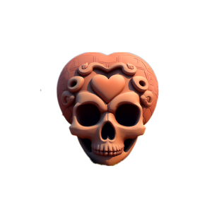 Hình trái tim loral đường hộp sọ ngày của hộp sọ sang trọng chết thiết kế tùy chỉnh thực hiện hộp sọ - Product Image 1