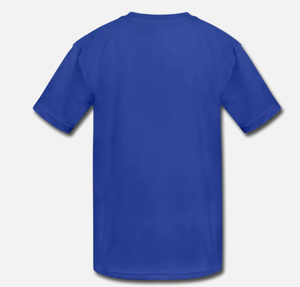 T-shirt sport bleu en maille ajusté pour homme, décontracté, manches courtes, été, 100% polyester, col rond, services de conception OEM personnalisés - Product Image 2