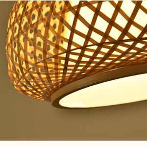 Grande suspension en bambou, abat-jour rond en bambou, couvre-lampes et abat-jour, lustre suspendu - Product Image 6