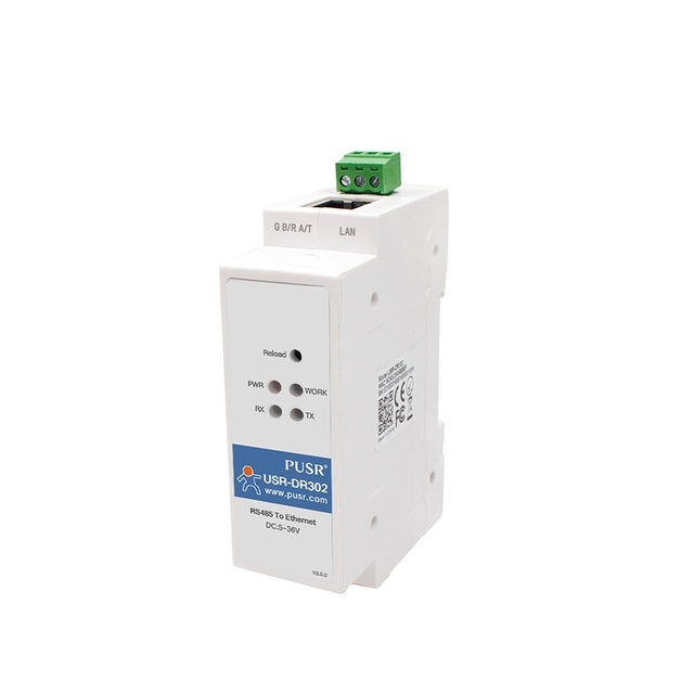 PUSR DIN-RAIL RS485 Serial Port to Ethernet server Device Converter Modbus RTU to TCP Modbus to Ethernet IOT Gateway USR-DR302
