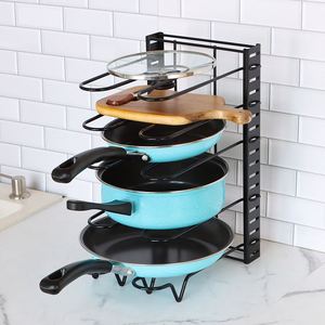 Kitchen Under the Sink Pot Rack Organizer Detachable Pot Cover Rack <b>Pan</b> and Pot Lid Organizer Rack Holder - Product Image 6