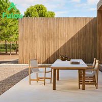 Ensemble de table à manger d'extérieur en teck massif, durable et imperméable, pour hôtel, villa, jardin, salle de banquet, salon, maison, style yacht de luxe moderne