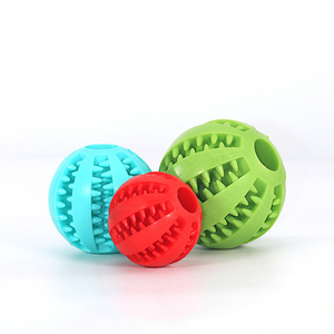 Jouets distributeurs de friandises pour animaux de compagnie, jouets durables en caoutchouc pour nettoyer les <span class=keywords><strong>dents</strong></span> <span class=keywords><strong>des</strong></span> chiots, balles à friandises pour <span class=keywords><strong>chien</strong></span> anti-ennui - Product Image 1