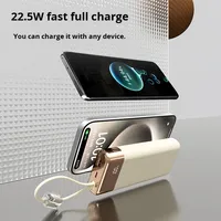 Banque d'alimentation de grande capacité 20000mAh, charge rapide universelle, banque d'alimentation mobile portable pour l'extérieur