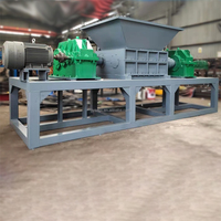 Broyeur de plastique automatique à double arbre avec moteur, haute sécurité et précision, pour déchets industriels