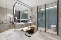 Ensemble complet de meubles de chambre à coucher de luxe 7 pièces, comprenant un matelas économique, une armoire et une commode, pour lit Queen ou King Size