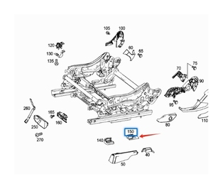 1669191400 para Mercedes-Benz ML <span class=keywords><strong>GLE</strong></span> W166 Cubierta del Riel del Asiento Derecho - Product Image 6