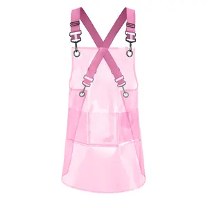 Nuevo <span class=keywords><strong>Delantal</strong></span> de Cocina de PVC Transparente en Rosa, <span class=keywords><strong>Delantal</strong></span> de TPU Grueso <span class=keywords><strong>Impermeable</strong></span> para Restaurante, <span class=keywords><strong>Peluquería</strong></span>, Cafetería y Salón de Uñas - Product Image 1