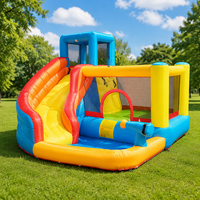 Toboggan Gonflable Commercial Double Piste Octopus en PVC Durable pour Extérieur avec Souffleur, Écologique, Garantie 3 Ans - Offre Spéciale
