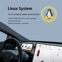 Pantalla de Tablero de 9.66'' para Tesla Modelo 3 Y 2026 Juniper, Compatible con Carplay Inalámbrico y Android Auto, con Control de Cambio de Marchas