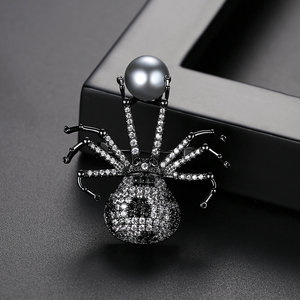 Luoteemi เข็มกลัดแฟชั่นฮิปฮอปสีดำฮาโลวีนขายส่งแมงมุมและเข็มกลัดสัตว์ดีไซน์ - Product Image 5