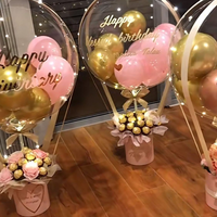 Nouveauté 2025 Bouquet de ballons Bobo écologiques pour Halloween, fête des mères, Noël, décoration de fête, panier floral, anniversaire