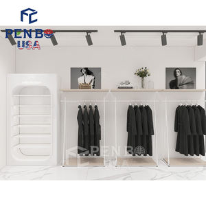 Estante de exhibición de ropa árabe DJellaba ecológico moderno personalizado luz LED altura ajustable independiente/montado en la pared para - Product Image 4