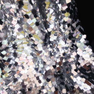 18mm óng ánh đầy màu sắc vuông sequin lưới vải sân khấu bên và váy cưới quần áo chụp nền và may mặc - Product Image 5