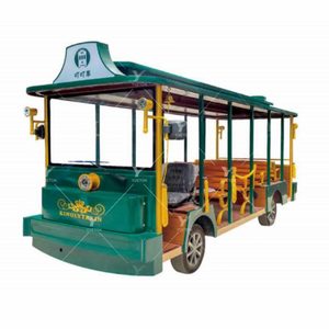 14 Passager Ghế Tùy Chỉnh Điện Sang Trọng <span class=keywords><strong>Mini</strong></span> Du Lịch Tàu Đưa Đón Xe Buýt Tham Quan Xe Cho Khuôn Viên Trường - Product Image 1