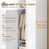 Armoire en acier écologique blanche avec porte à persiennes, rangement métallique réglable, meuble de chambre à coucher