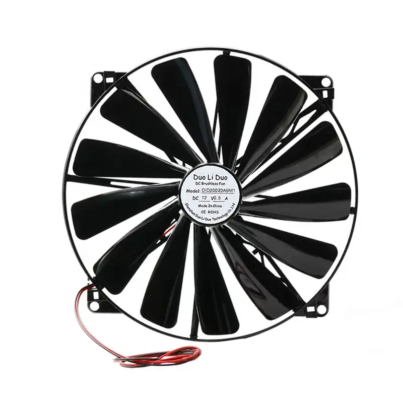 Kipas komputer ultra tipis 200mm, kipas pendingin komputer 200mm dc 5v 12v, kipas CPU untuk casing PC