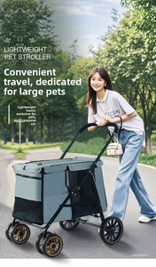 <span class=keywords><strong>Carrito</strong></span> de Paseo para Perros y Gatos, Plegable, para Viajes y Senderismo al Aire Libre, con Estructura de Acero y Tela Oxford - Product Image 2